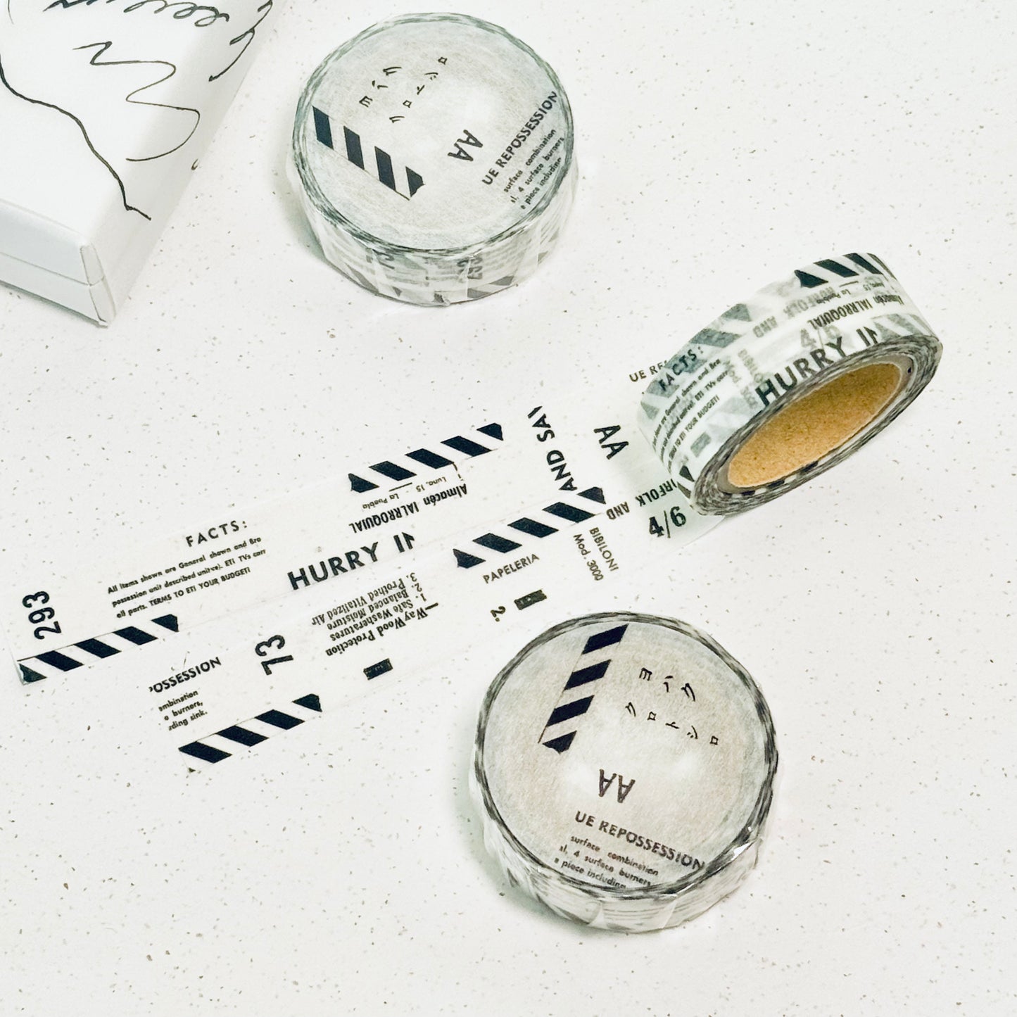 Black & White - Y-010 Washi Masking Tape