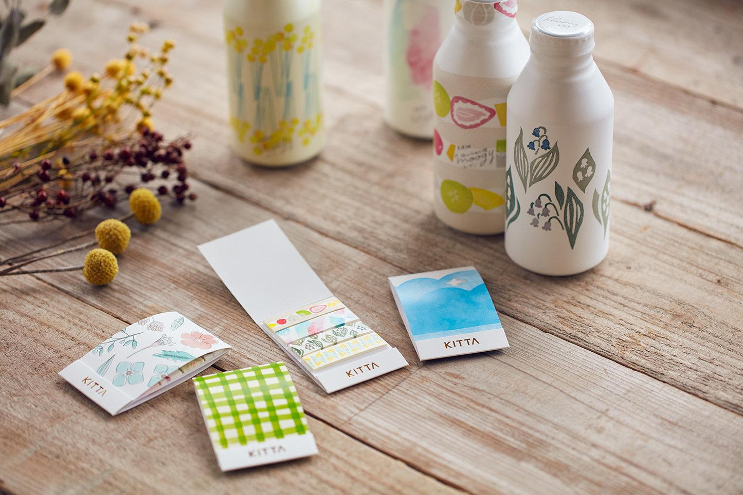 KITTA: Pre-cut Washi Masking Tape - Fruit & Flower Pottery