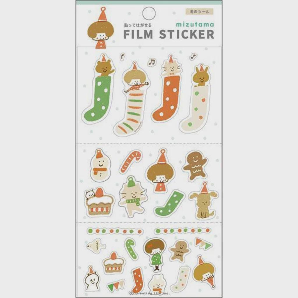 Mizutama Christmas Winter Matt Film Sticker (Limited Edition)