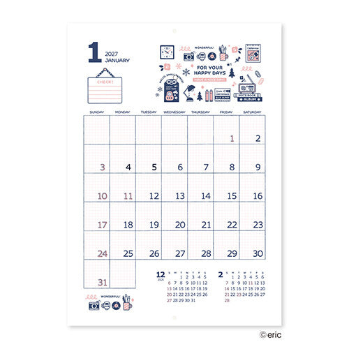 [Pre-order] eric small things - 2027 Wall Calendar