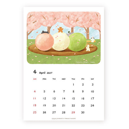 [Pre-order] Fukuoka Mariko Bears - 2027 Wall Calendar