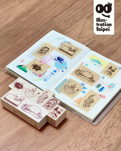 'The Good Time Series' Little Elf and Swan Stamp