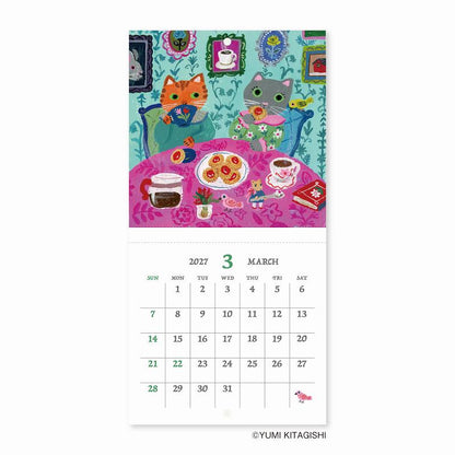 [Pre-order] Kitagishi Yumi - 2027 Mini Wall Calendar