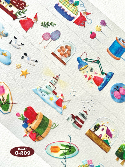 'Little Island Series' Glossy PET Masking Tape