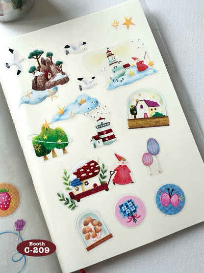 'Little Island Series' Glossy PET Masking Tape