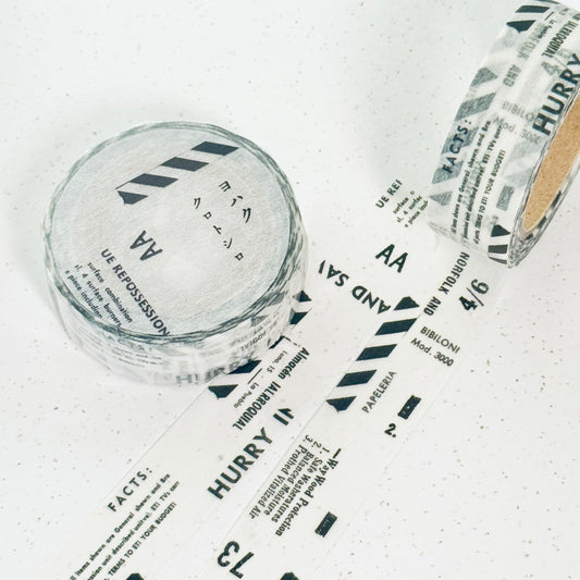 Black & White - Y-010 Washi Masking Tape
