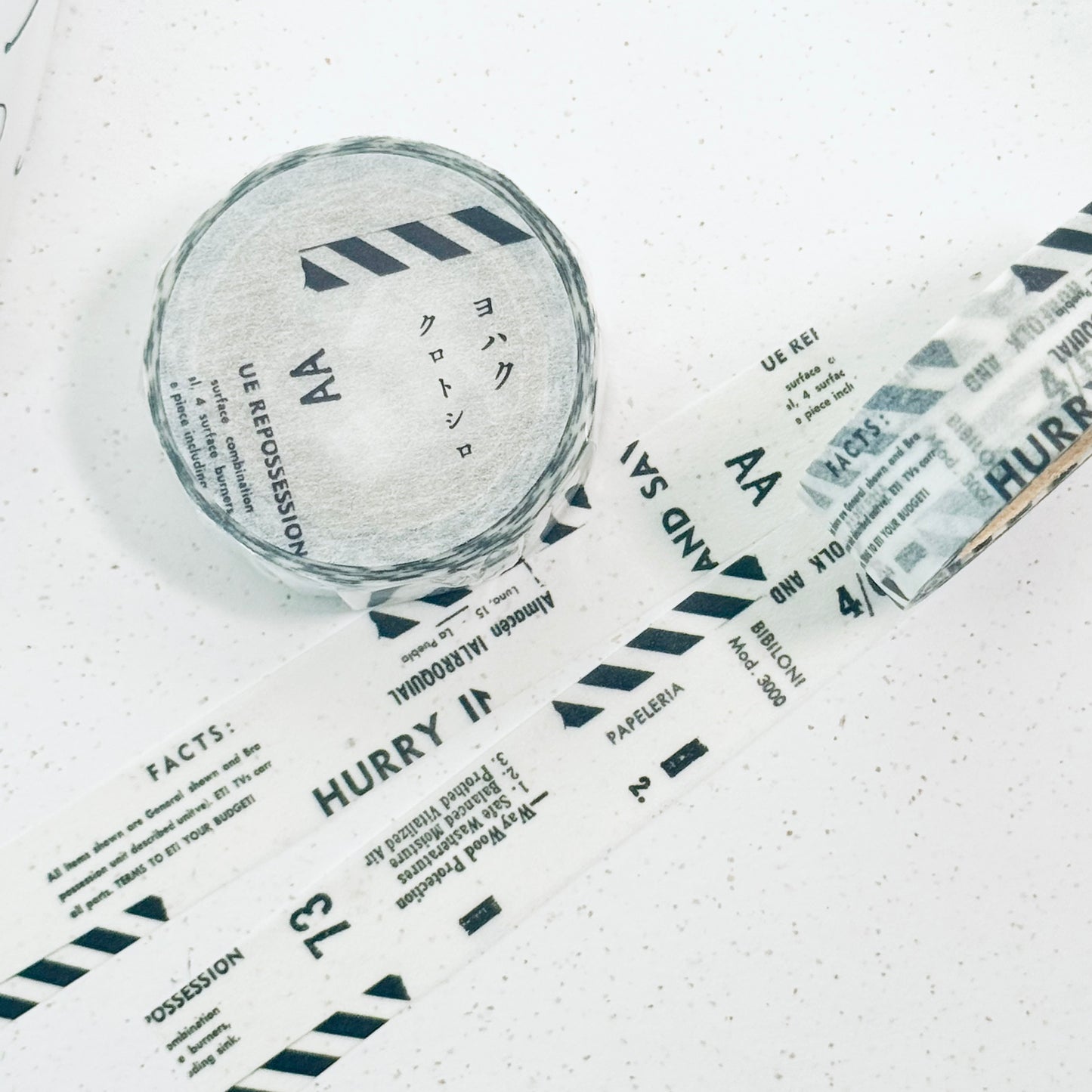 Black & White - Y-010 Washi Masking Tape