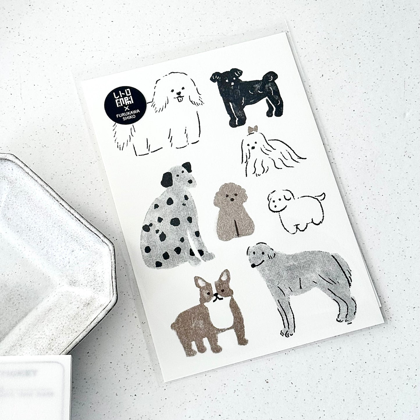 Dogs Here We Go Postcard - JAM Retro Printing x Furukawashiko