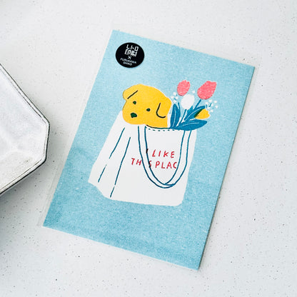 Tote Dog Postcard - JAM Retro Printing x Furukawashiko