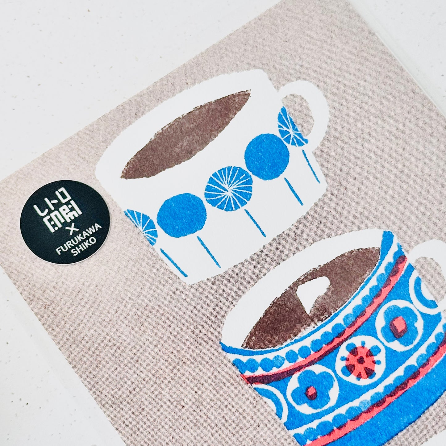 Café Cups Postcard - JAM Retro Printing x Furukawashiko