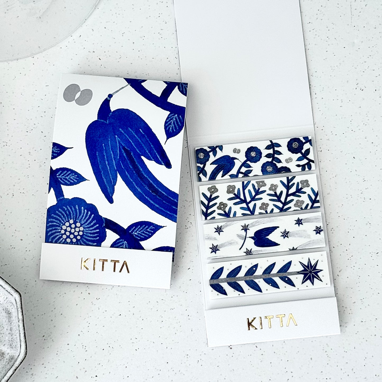 Hikari - Pre-cut Washi Masking Tape with Silver Foil