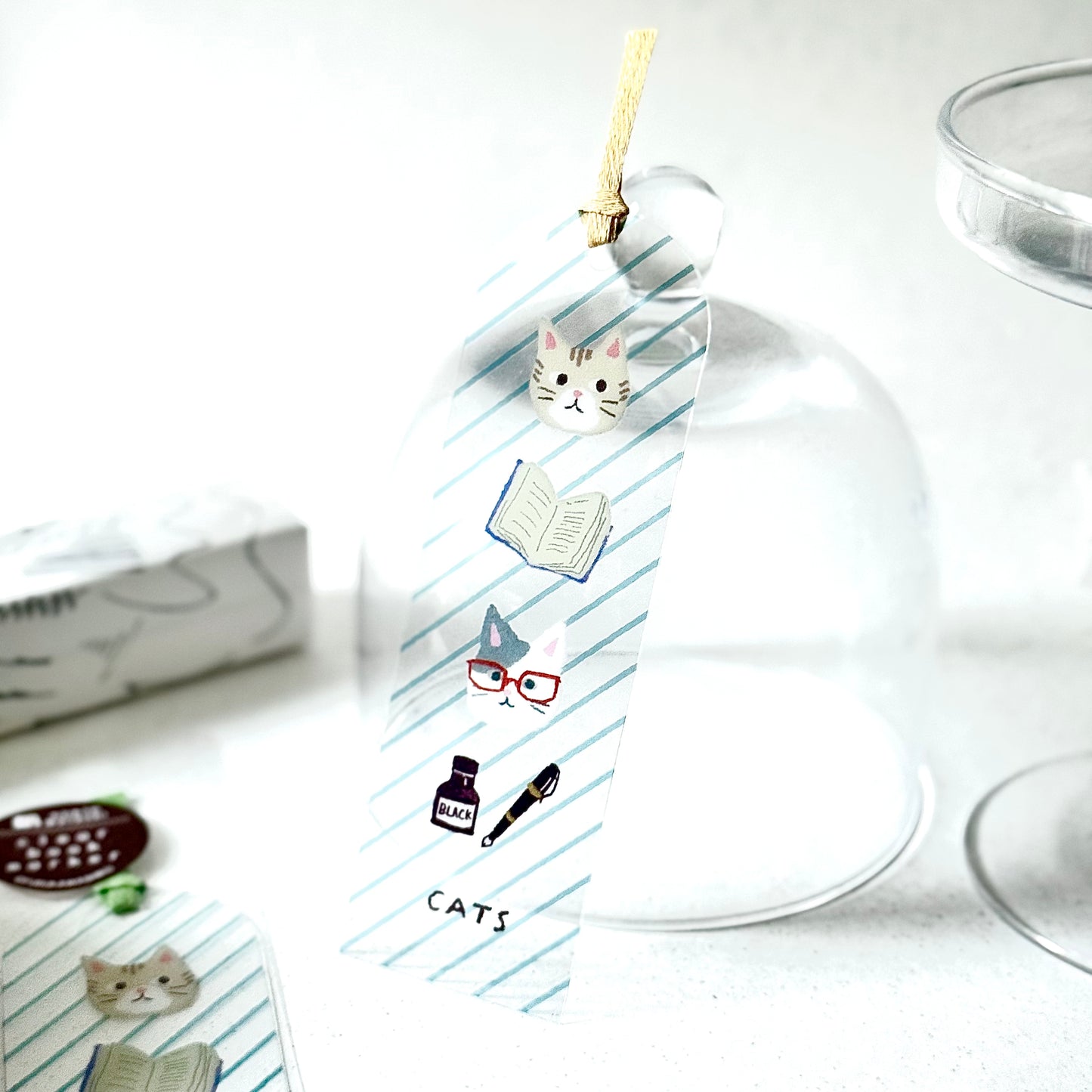 Books & Cats - Clear Bookmark