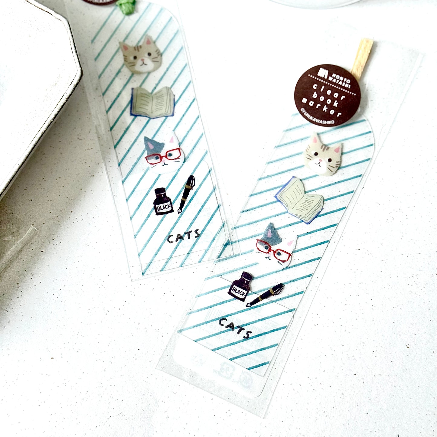 Books & Cats - Clear Bookmark