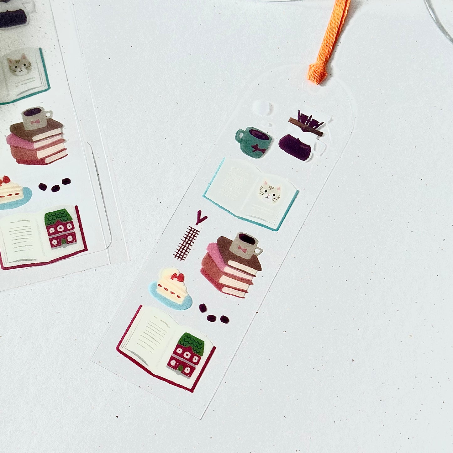 Books & Cafe - Clear Bookmark