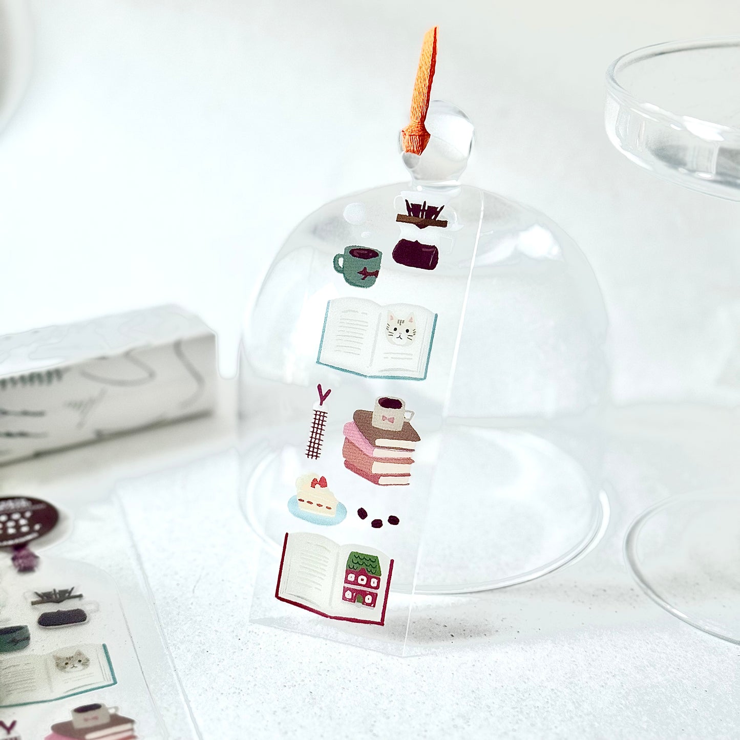 Books & Cafe - Clear Bookmark