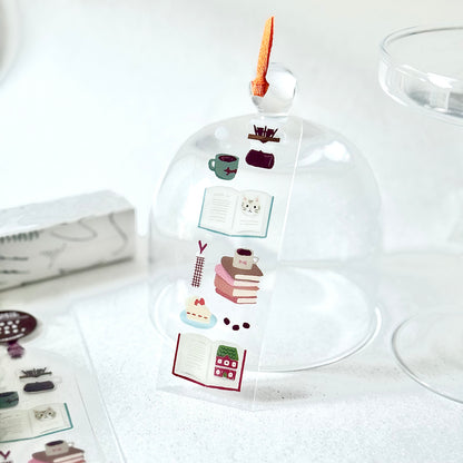 Books & Cafe - Clear Bookmark