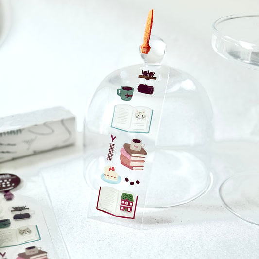 Books & Cafe - Clear Bookmark