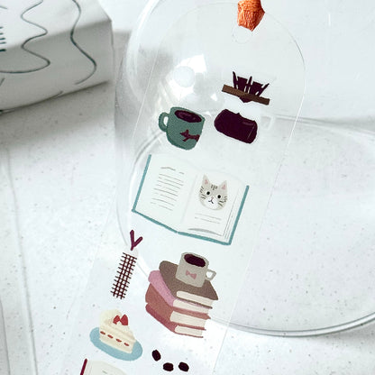 Books & Cafe - Clear Bookmark
