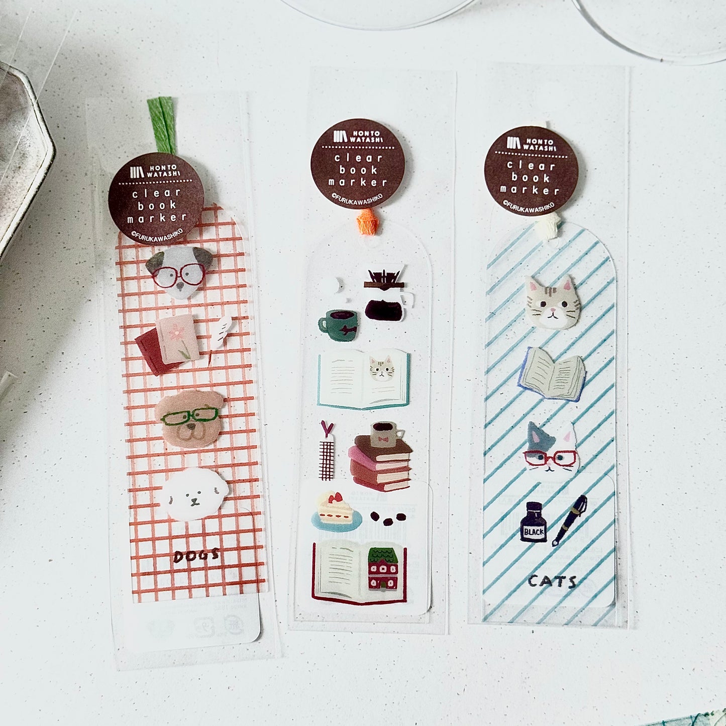 Books & Cats - Clear Bookmark