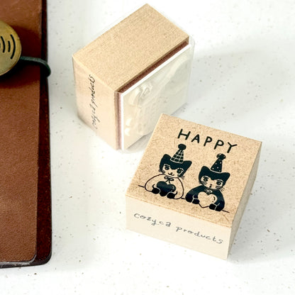 HAPPY - Rubber Stamp
