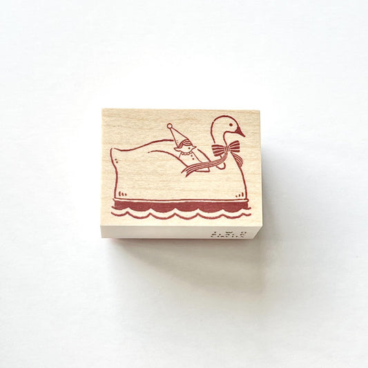 'The Good Time Series' Little Elf and Swan Stamp