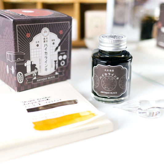 Teranishi Taisho Roman Ink - Antique Black (Water-based, Fountain pen ink)