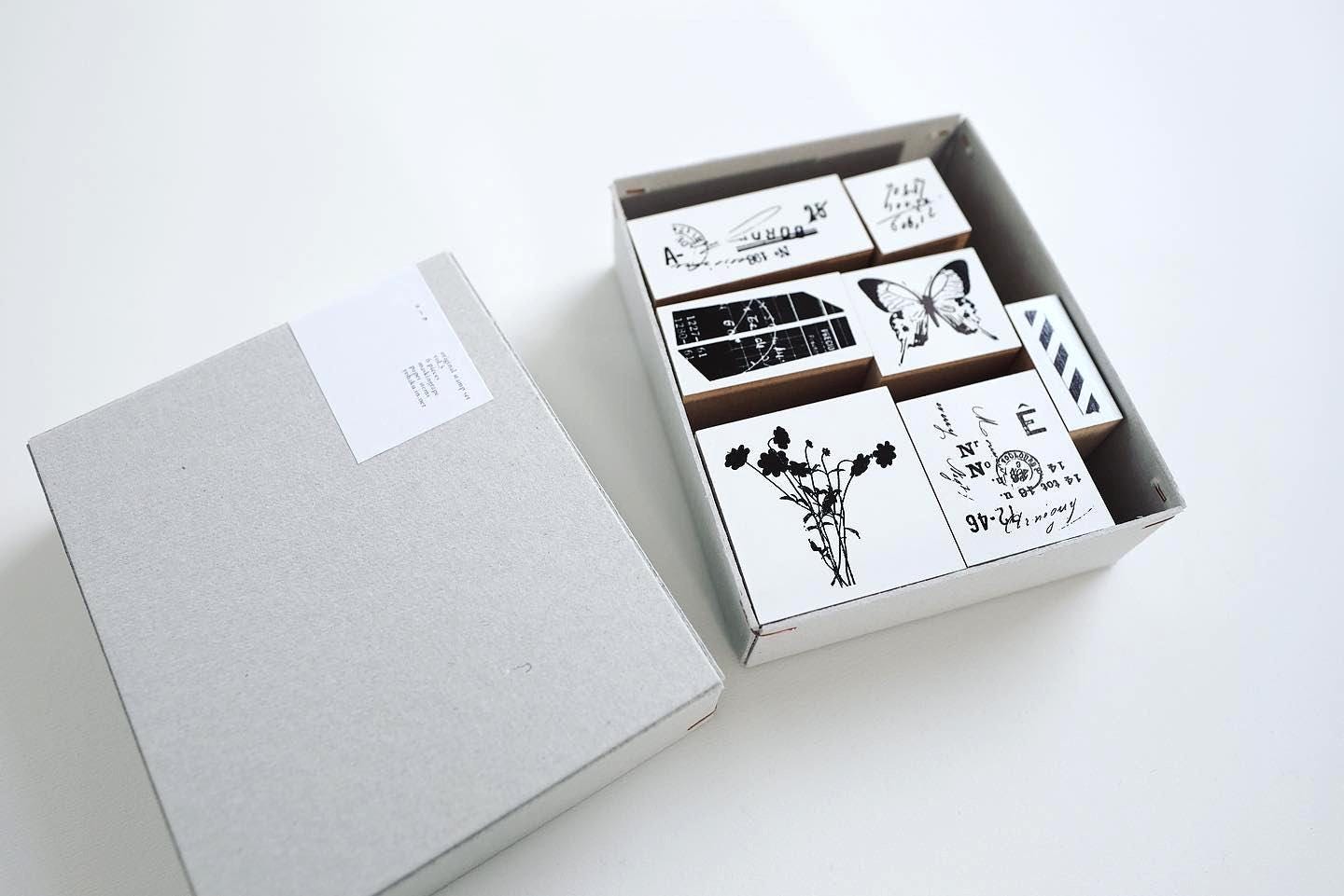 Wooden Stamp 'Abstract Balance' S-022 by Yohaku (Rare, Postal, Japan, Modern elegant)