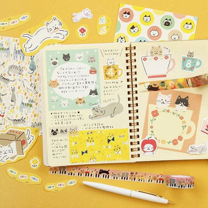 Big Deco Sticker - Relaxed Cat by Furukawashiko