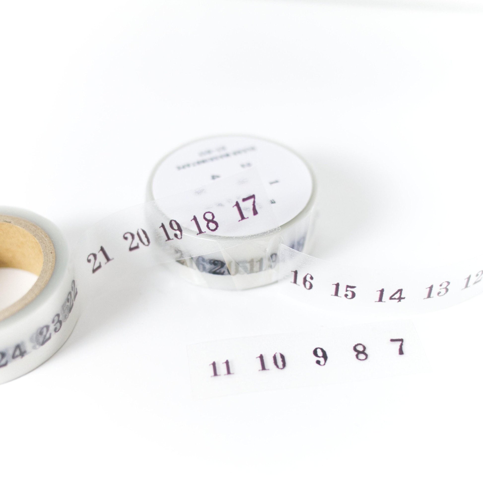 Yohaku Clear Masking Tape CT-017 Calendar (Rare, Postal, Japan, Modern elegant)