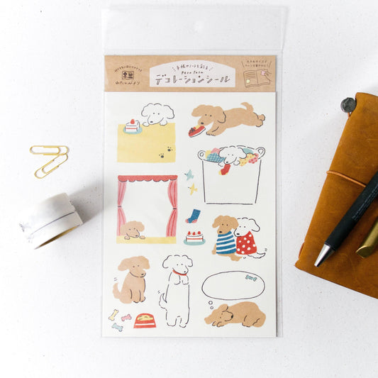 Big Deco Sticker - Relaxed Dog by Furukawashiko