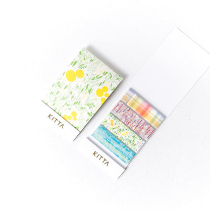 KITTA Pre-cut Washi Masking Tape - Picnic Checks, Pattern, Flowers