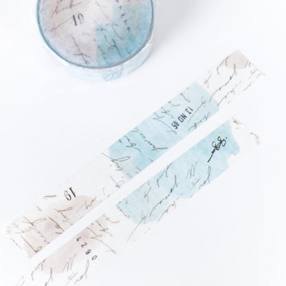 Yohaku Masking Tape Y-076 Cool morning (Rare, Postal, Japan, Modern elegant, Summer vibe)