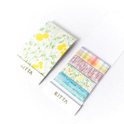 KITTA Pre-cut Washi Masking Tape - Picnic Checks, Pattern, Flowers