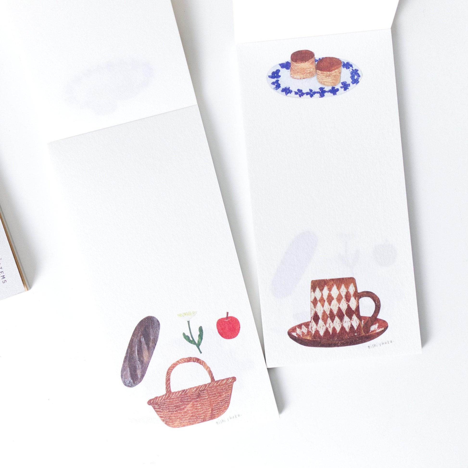 Bread and breakfast washi memo pad by Nishi Shuku | 20 sheets (Christmas gift)