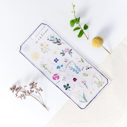 Washi Sticker - 'Wild flower' by Miki Tamura