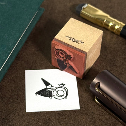 Stationery Fairy Brevpapir Nisse 'Masking Tape' - Wooden Stamp by Avocado Mori (Rare, Christmas gift)