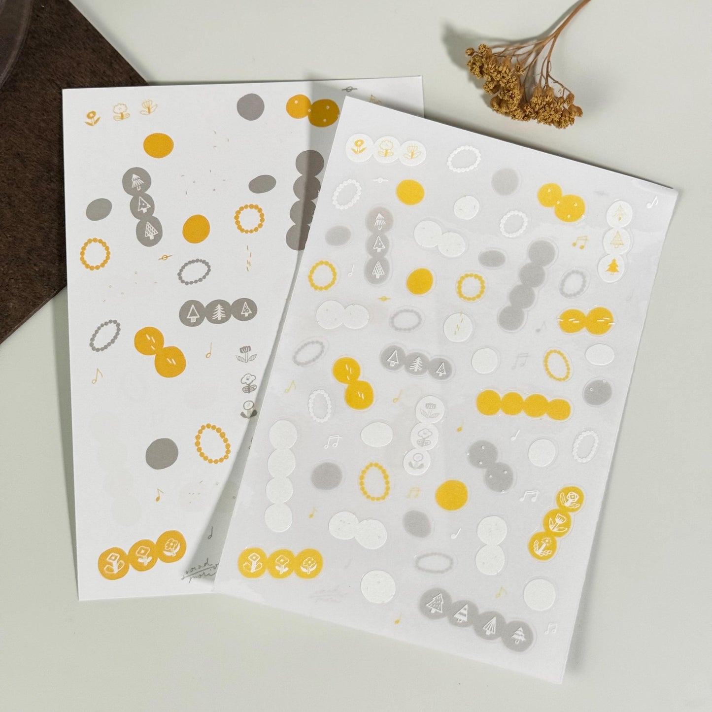 Rhythm of Circles Sticker & Postcard Set by Avocado Mori