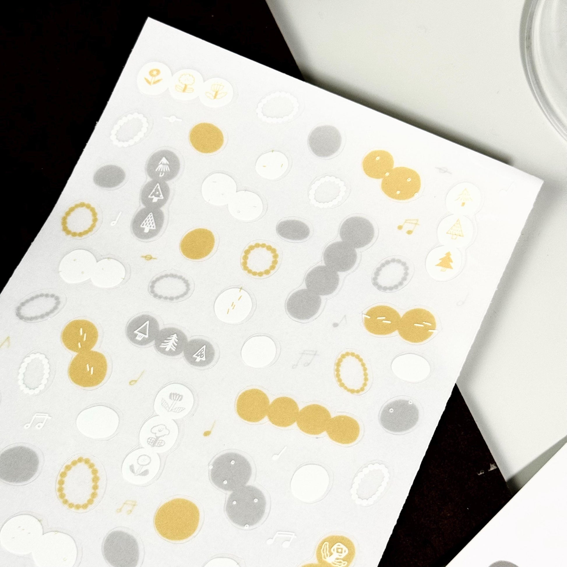 Rhythm of Circles Sticker & Postcard Set by Avocado Mori