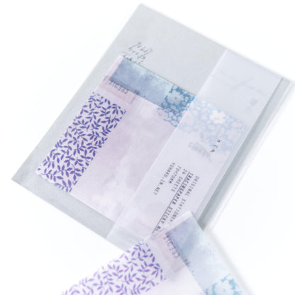 Winter Limited＊Glassine Sticky notes YC-009 Patchwork by Yohaku (Rare, Postal, Japan, Modern elegant)