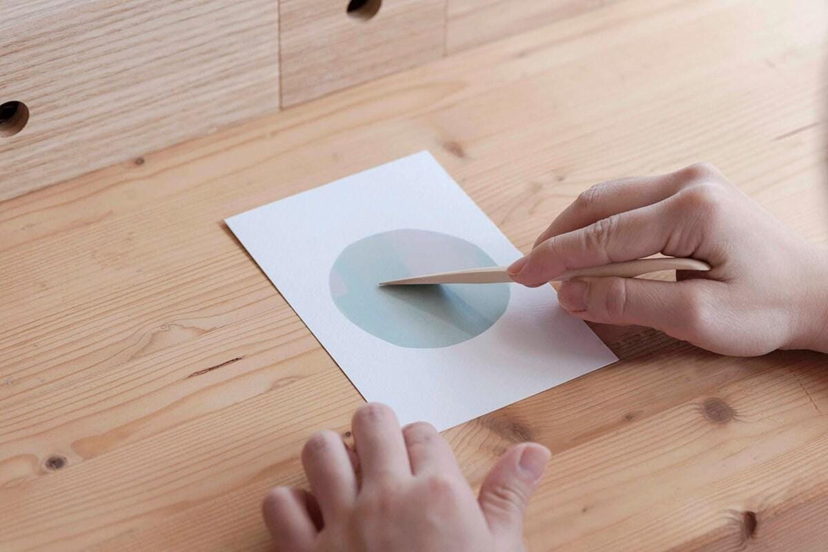 MU Wooden Stick for Print-On Stickers | Official Pressure Transfer Tool (Rub-on | Handmade)