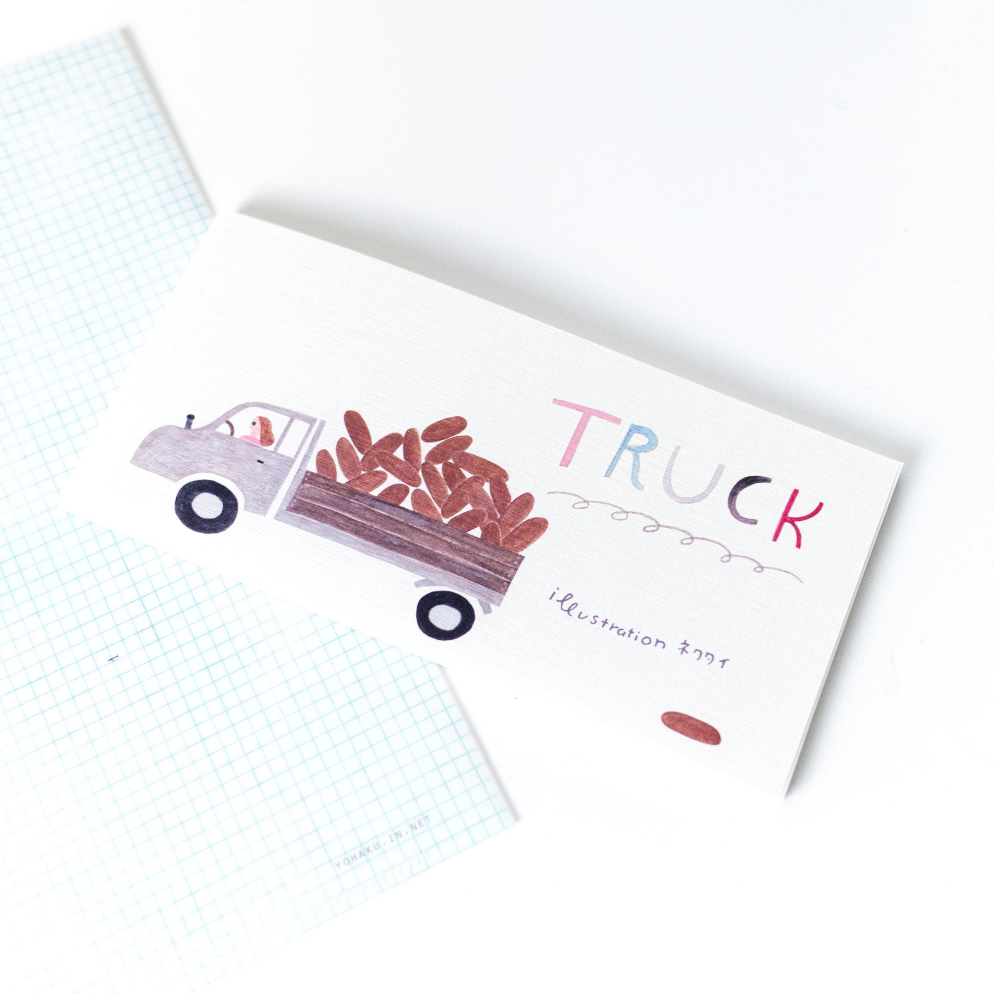 Bread Truck memo pad by Necktie | 20 sheets (Christmas gift)