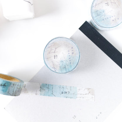 Yohaku Masking Tape Y-076 Cool morning (Rare, Postal, Japan, Modern elegant, Summer vibe)