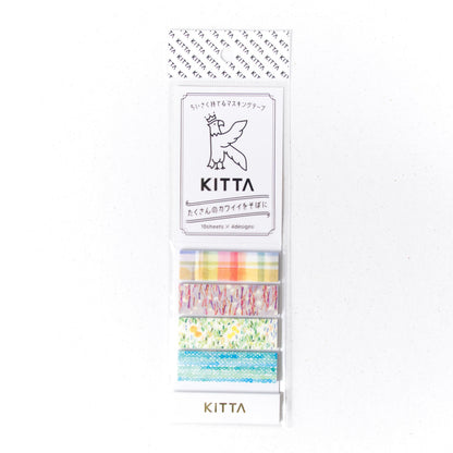 KITTA Pre-cut Washi Masking Tape - Picnic Checks, Pattern, Flowers