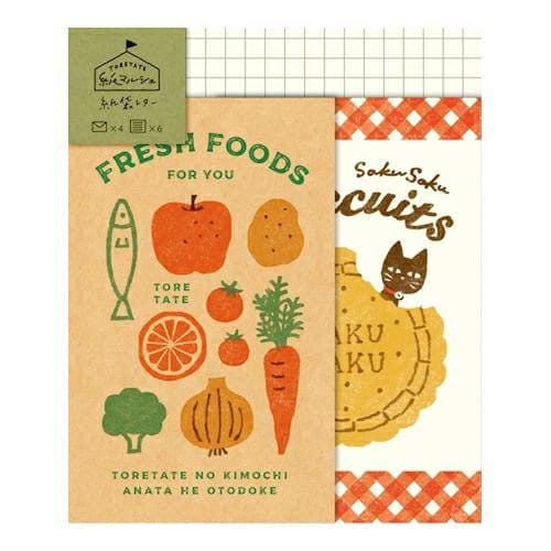 Marché French Fresh Fruit Mini Letter and Envelope Set by Furukawashiko (Christmas gift)
