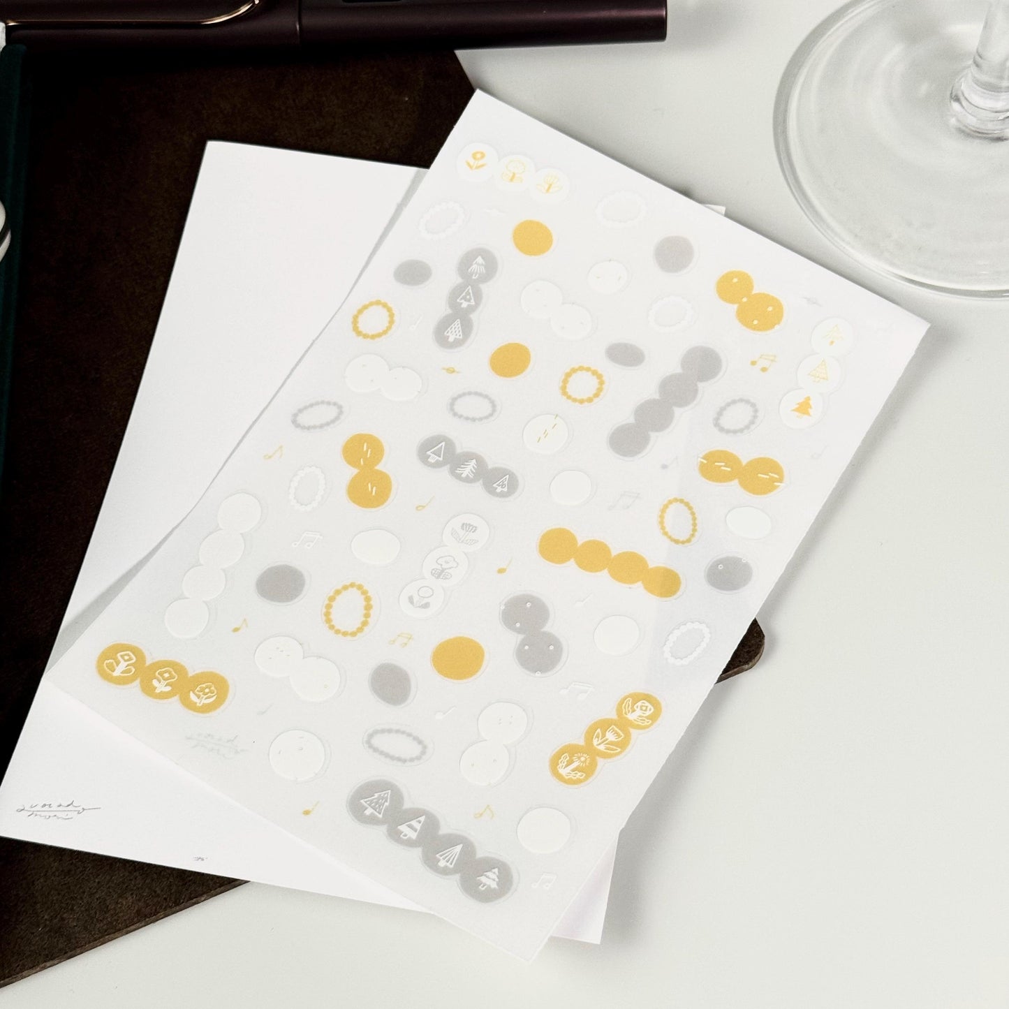 Rhythm of Circles Sticker & Postcard Set by Avocado Mori