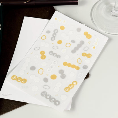 Rhythm of Circles Sticker & Postcard Set by Avocado Mori