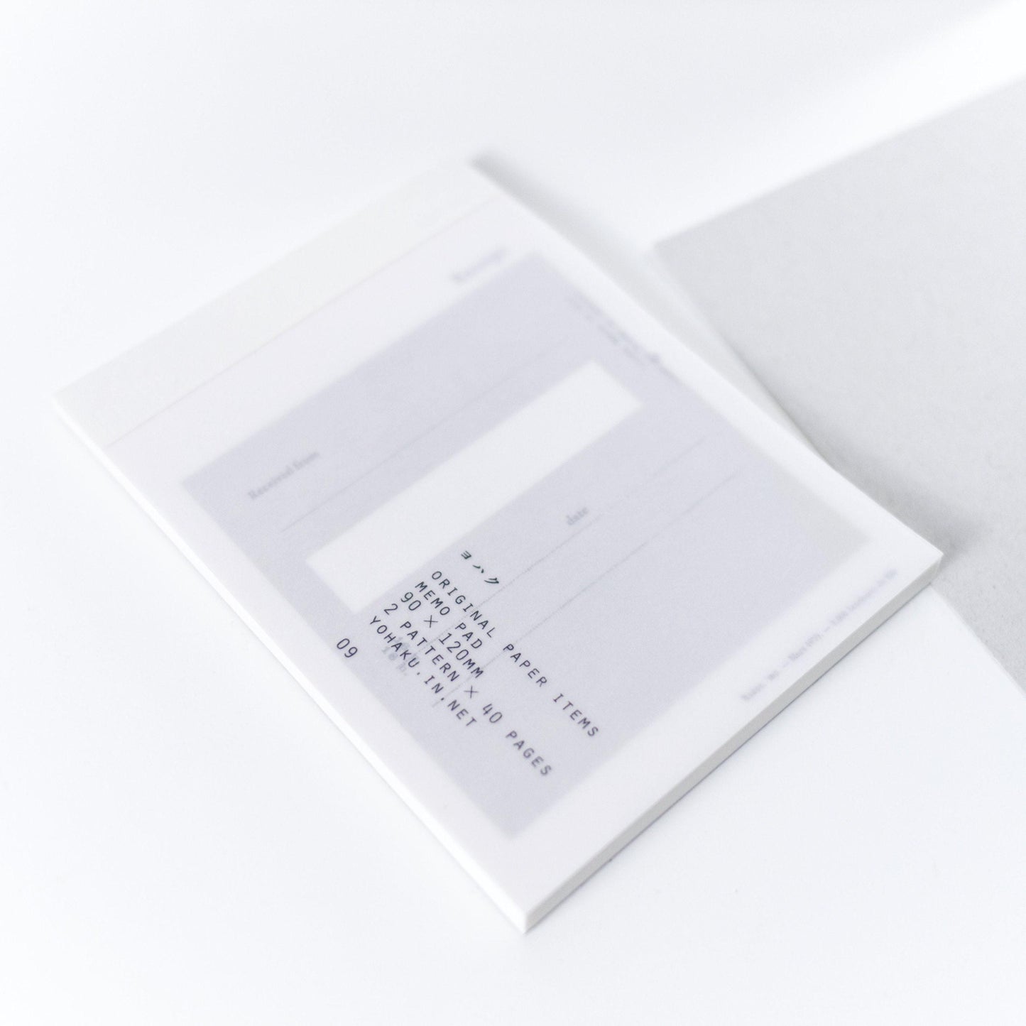 Yohaku Memo Pad M-051 Receipt (Rare, Postal, Japan, Modern elegant, Minimalist)