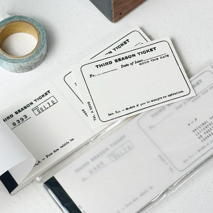 Ticket Letterpress Memo Pad M-098 by YOHAKU (Rare, Postal, Modern elegant, Minimalist)