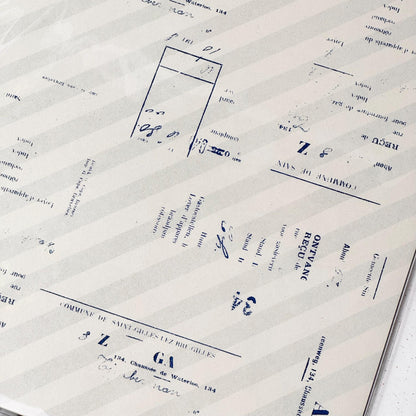 Wrapping Paper Set 'Music 01' M-033 by Yohaku (Rare, Postal, Modern elegant)