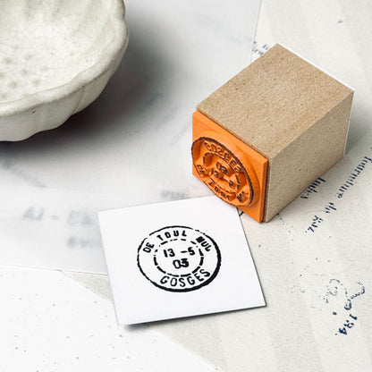 Wooden Stamp 'Mark' S-046 by Yohaku (Rare, Postal, Japan, Modern elegant)